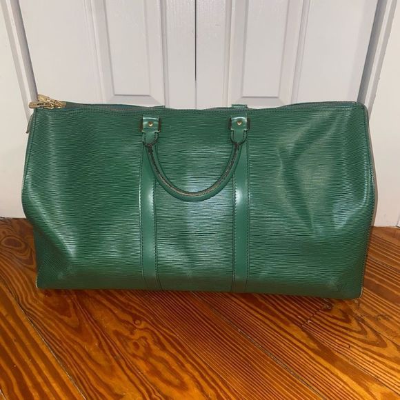 Louis Vuitton Green Epi Leather Keepall 50 Authentic - Picture 14 of 16